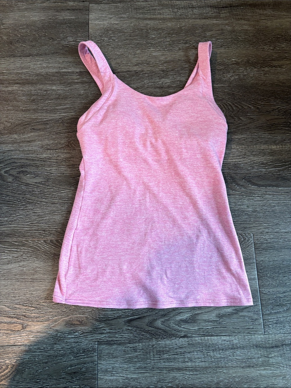 ALO Yoga Heathered Pink Scoop Neck Tank